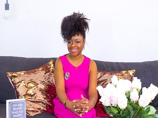 Nikita Banks seated in her office