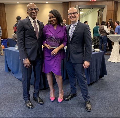 Nikita Banks at a professional recognition ceremony